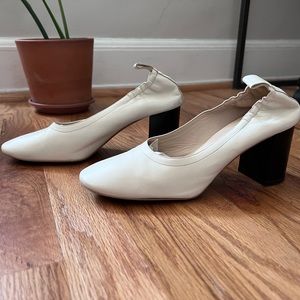 Everlane The Day High Heel in Bone Stacked